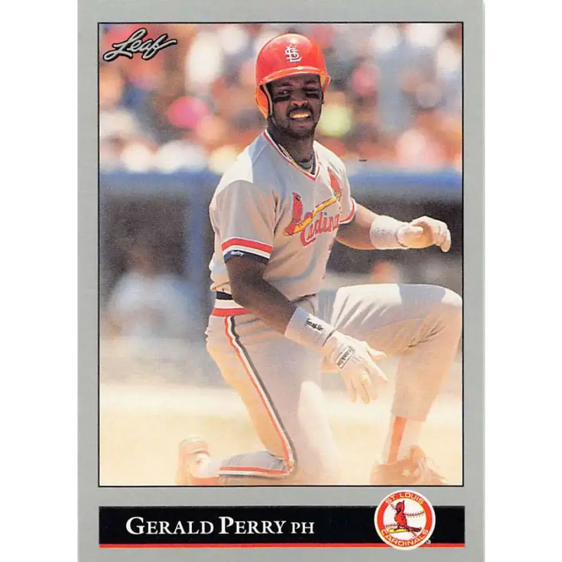 1992 Leaf #122 Gerald Perry NM-MT St. Louis Cardinals Baseball Card - Baseball Card Single
