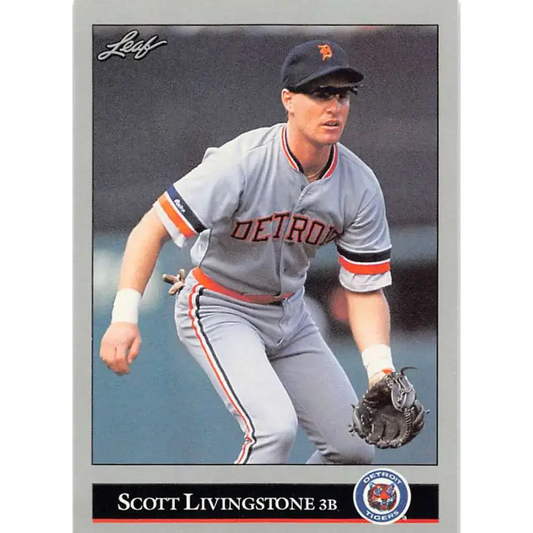 1992 Leaf #127 Scott Livingstone NM-MT Detroit Tigers Baseball Card - Baseball Card Single