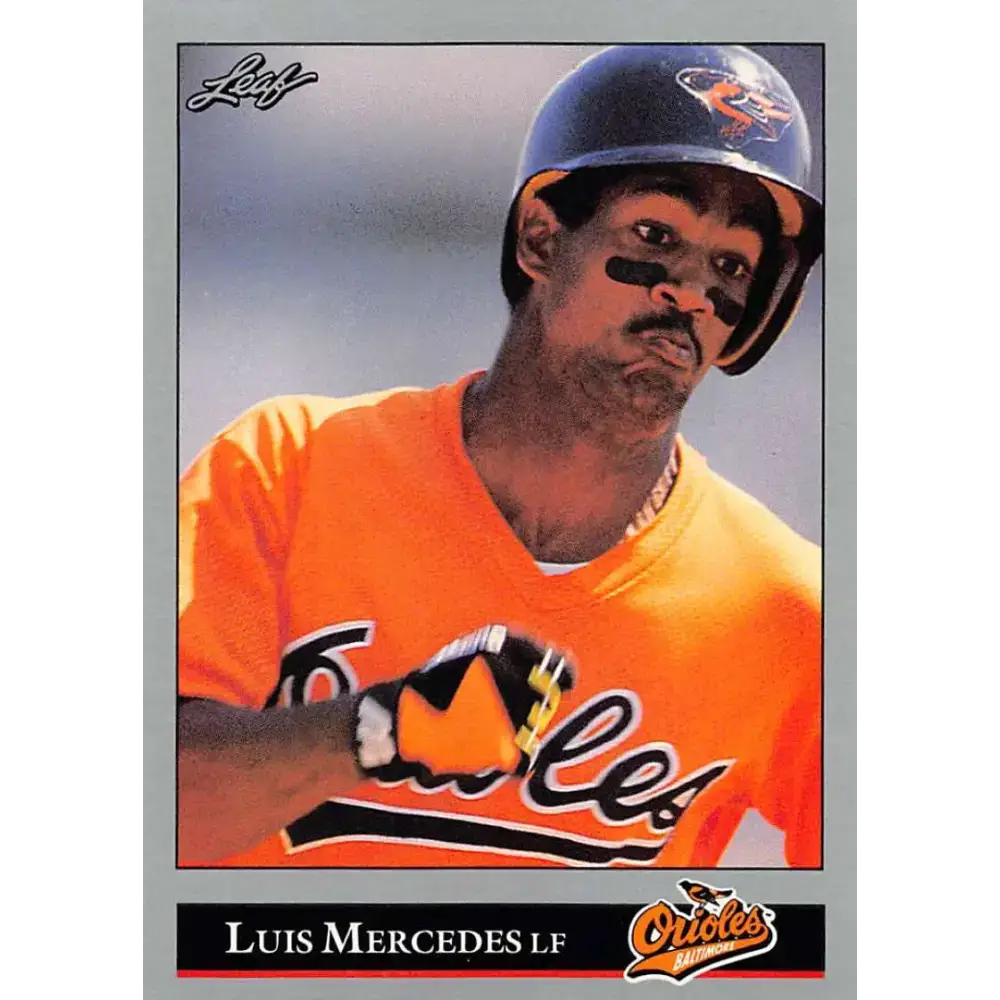 1992 Leaf #130 Luis Mercedes NM-MT Baltimore Orioles Baseball Card - Baseball Card Single