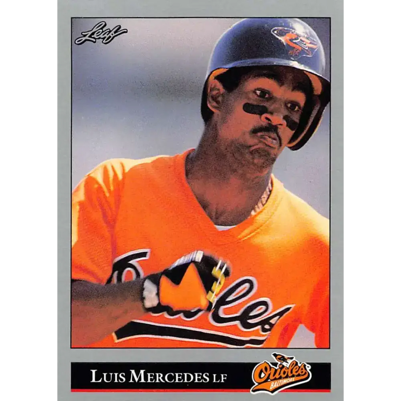 1992 Leaf #130 Luis Mercedes NM-MT Baltimore Orioles Baseball Card - Baseball Card Single