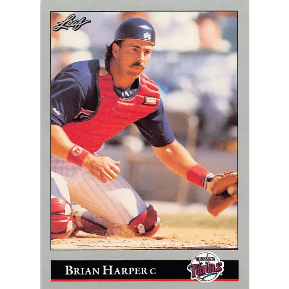 1992 Leaf #131 Brian Harper NM-MT Minnesota Twins Baseball Card - Baseball Card Single