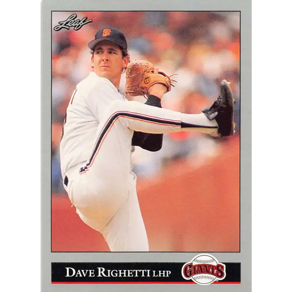 1992 Leaf #135 Dave Righetti NM-MT San Francisco Giants Baseball Card - Baseball Card Single