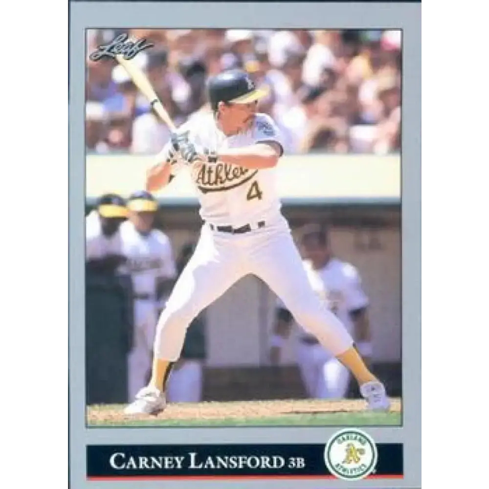 1992 Leaf #148 Carney Lansford NM-MT Oakland Athletics Baseball Card - Baseball Card Single