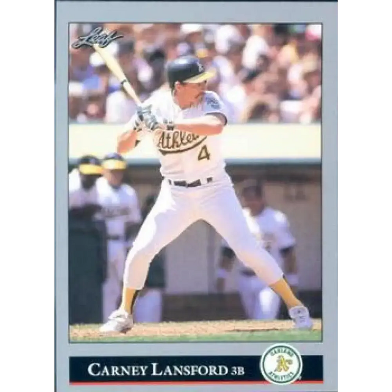 1992 Leaf #148 Carney Lansford NM-MT Oakland Athletics Baseball Card - Baseball Card Single