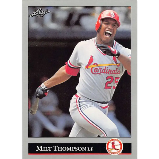 1992 Leaf #150 Milt Thompson NM-MT St. Louis Cardinals Baseball Card - Baseball Card Single