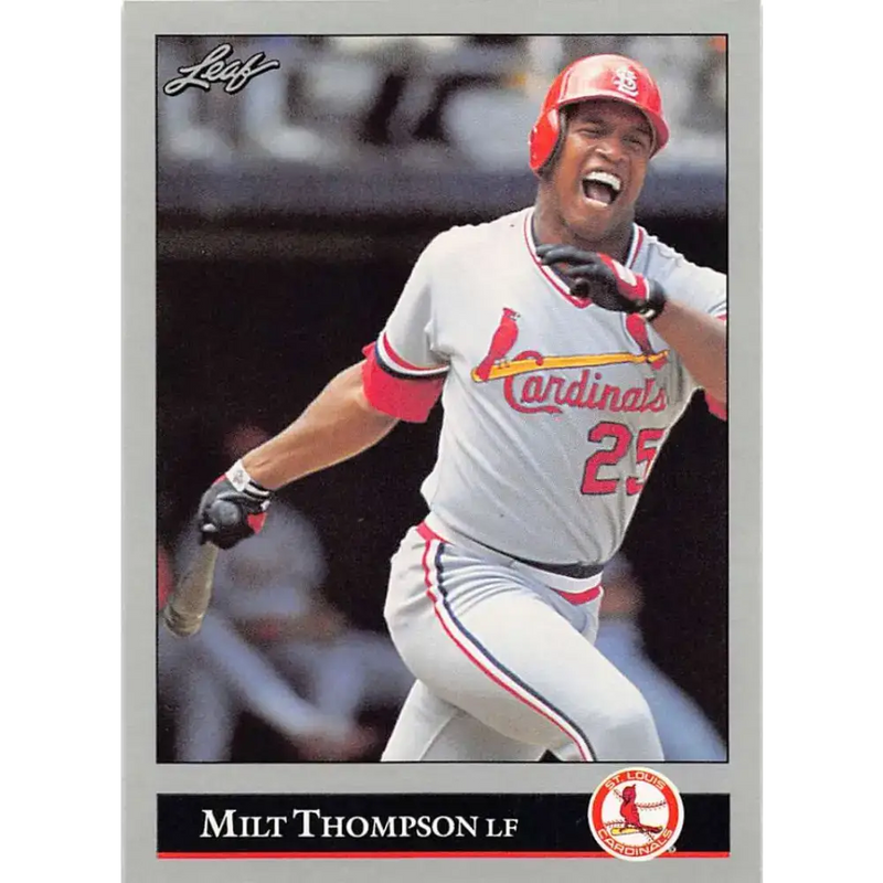1992 Leaf #150 Milt Thompson NM-MT St. Louis Cardinals Baseball Card - Baseball Card Single