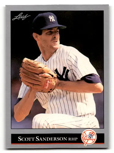 Original gloss Scott Sanderson baseball card from 1992 Leaf Simply Sandoval collection