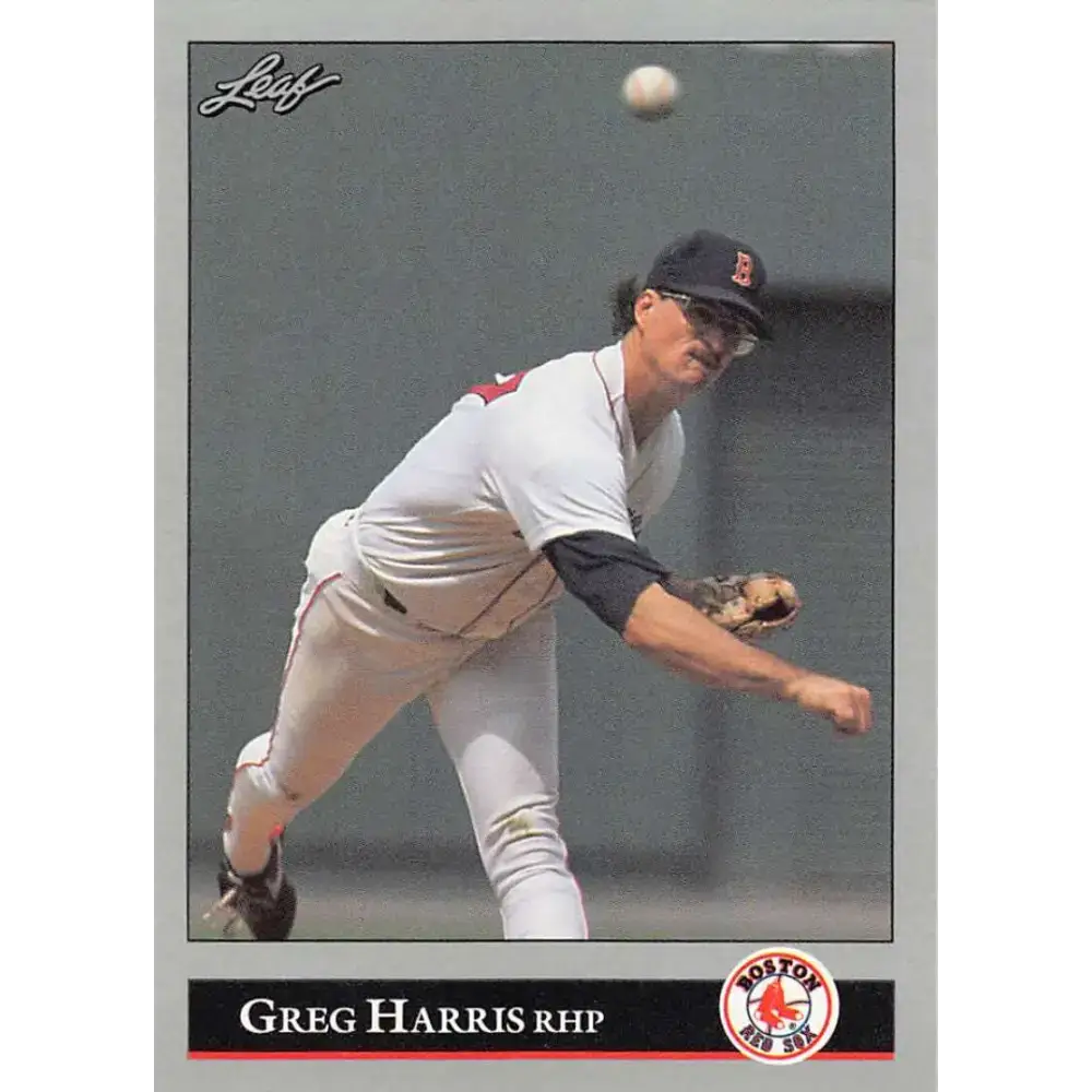 1992 Leaf #154 Greg Harris NM-MT Boston Red Sox Baseball Card - Baseball Card Single