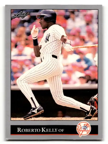 Roberto Kelly baseball card 1992 Leaf #156 with original gloss Yankees ID 60954