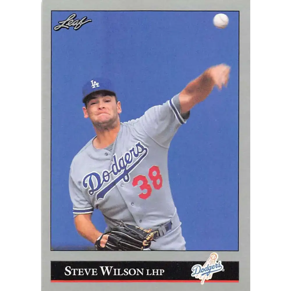 1992 Leaf #161 Steve Wilson NM-MT Los Angeles Dodgers Baseball Card - Baseball Card Single