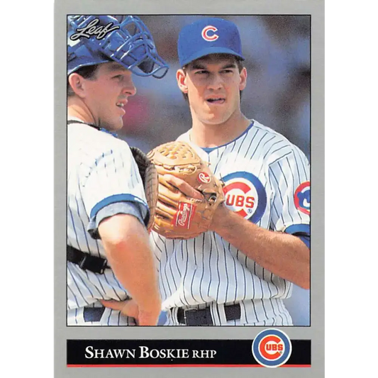 1992 Leaf #162 Shawn Boskie NM-MT Chicago Cubs Baseball Card - Baseball Card Single