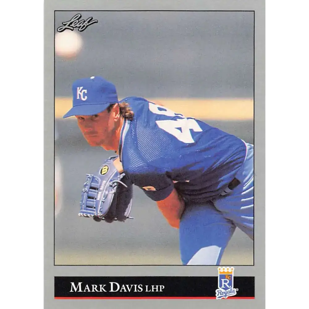 1992 Leaf #163 Mark Davis NM-MT Kansas City Royals Baseball Card - Baseball Card Single