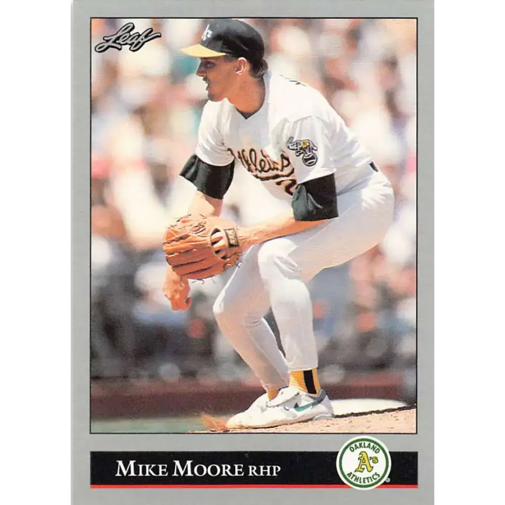 1992 Leaf #164 Mike Moore NM-MT Oakland Athletics Baseball Card - Baseball Card Single