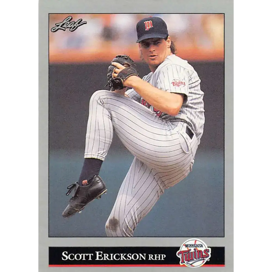 1992 Leaf #166 Scott Erickson NM-MT Minnesota Twins Baseball Card - Baseball Card Single