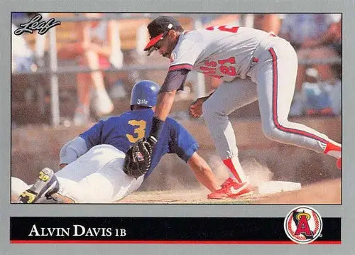 Alvin Davis baseball card with original gloss from 1992 Leaf NM-MT Angels ID:71798
