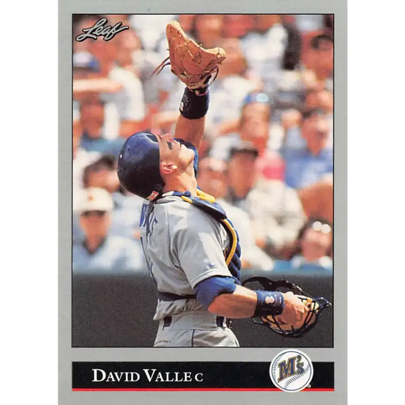 1992 Leaf #170 Dave Valle NM-MT Seattle Mariners Baseball Card - Baseball Card Single