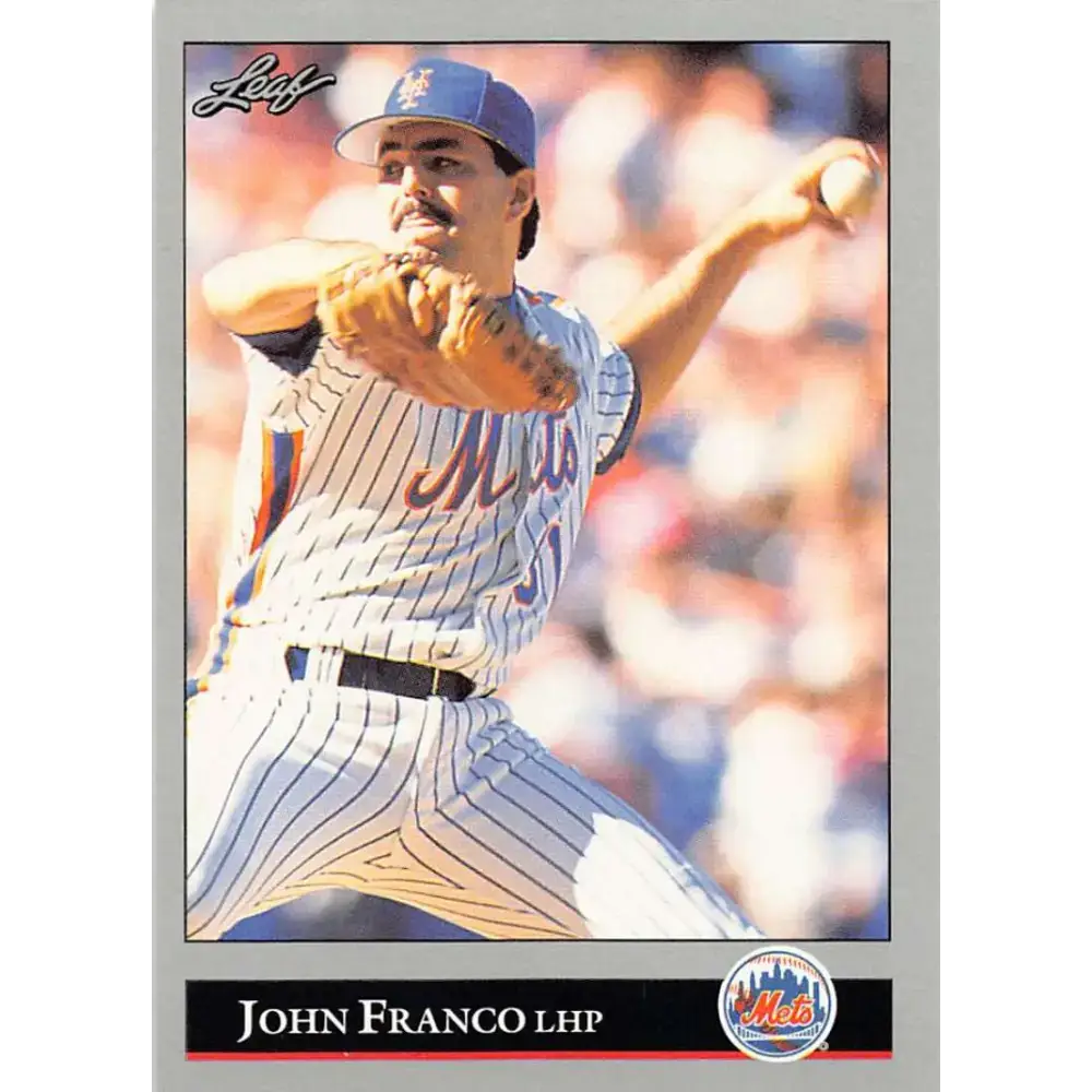 1992 Leaf #174 John Franco NM-MT New York Mets Baseball Card - Baseball Card Single