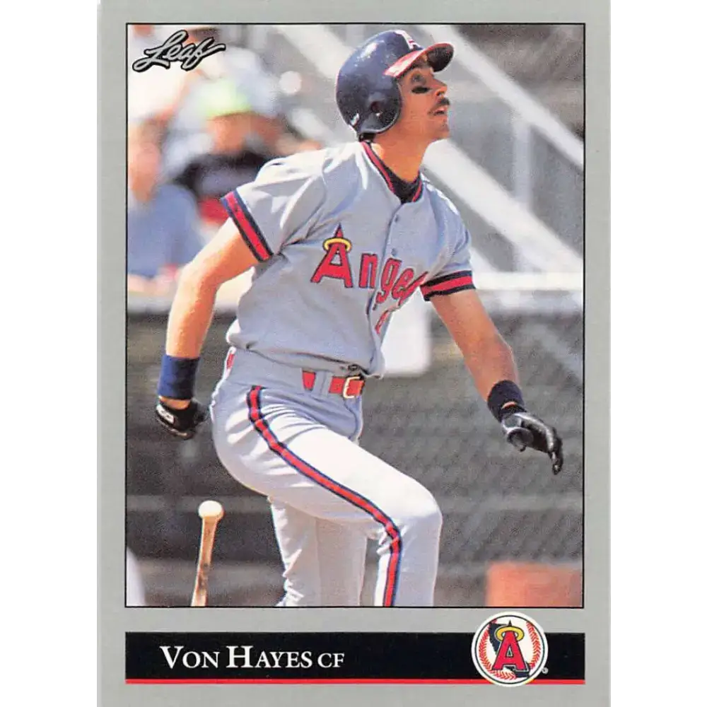 1992 Leaf #177 Von Hayes NM-MT California Angels Baseball Card - Baseball Card Single