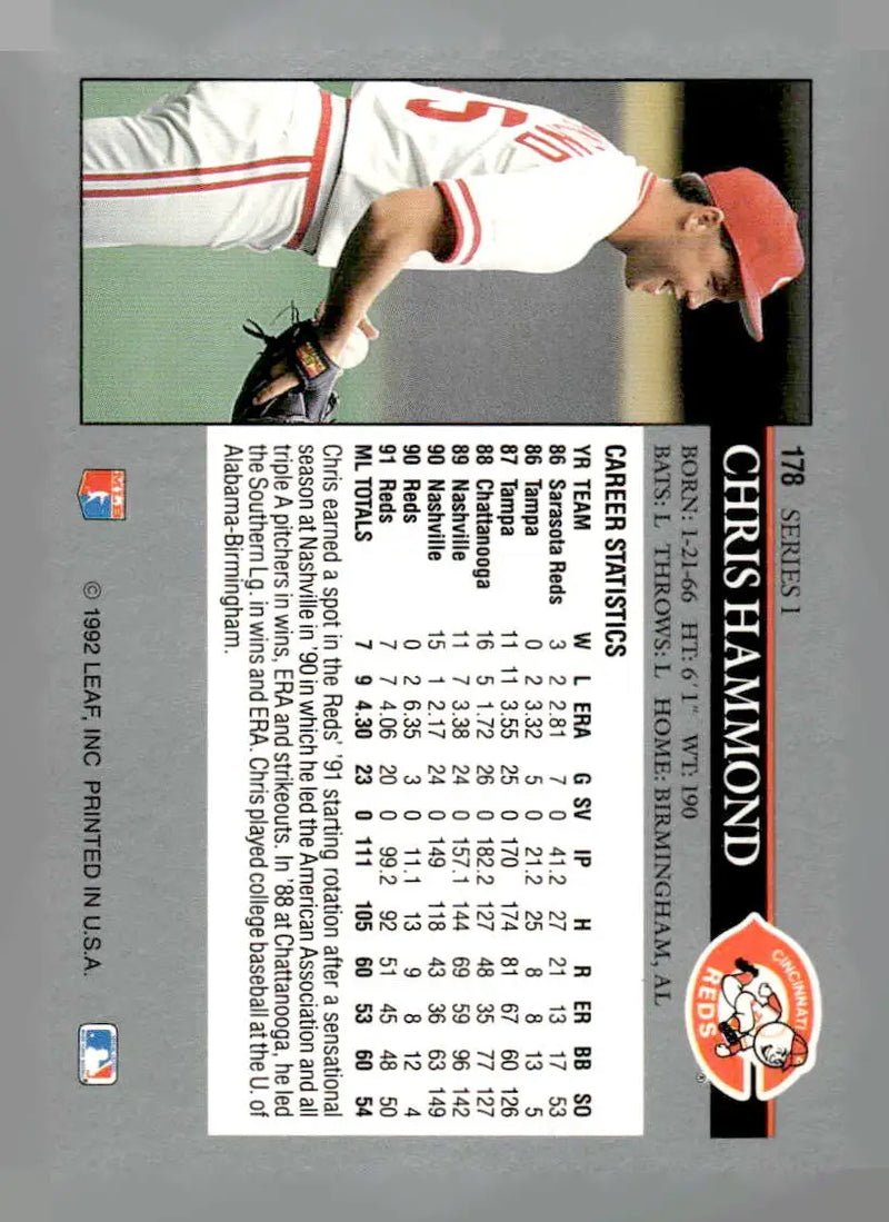 1992 Leaf #178 Chris Hammond - Baseball Card Single