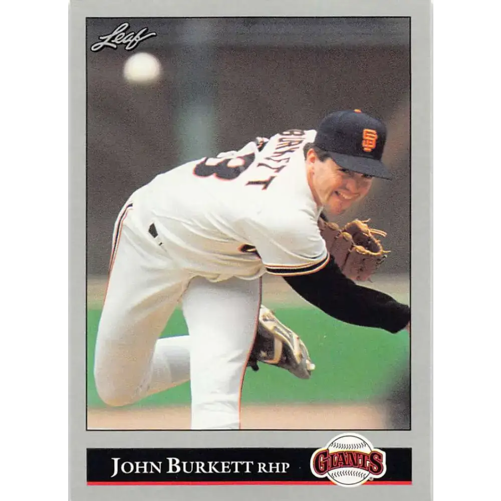 1992 Leaf #179 John Burkett NM-MT San Francisco Giants Baseball Card - Baseball Card Single