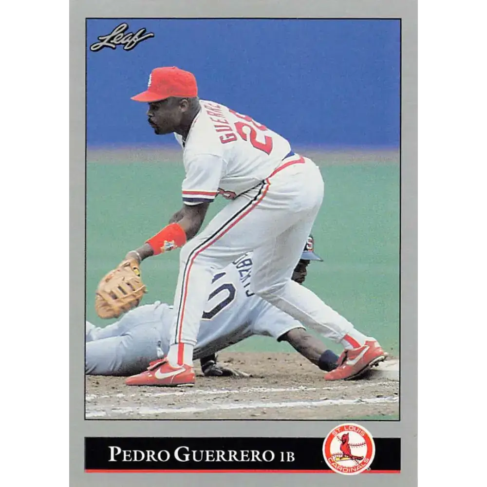 1992 Leaf #18 Pedro Guerrero NM-MT St. Louis Cardinals Baseball Card - Baseball Card Single