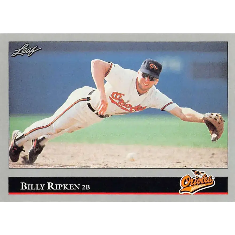 1992 Leaf #184 Billy Ripken NM-MT Baltimore Orioles Baseball Card - Baseball Card Single