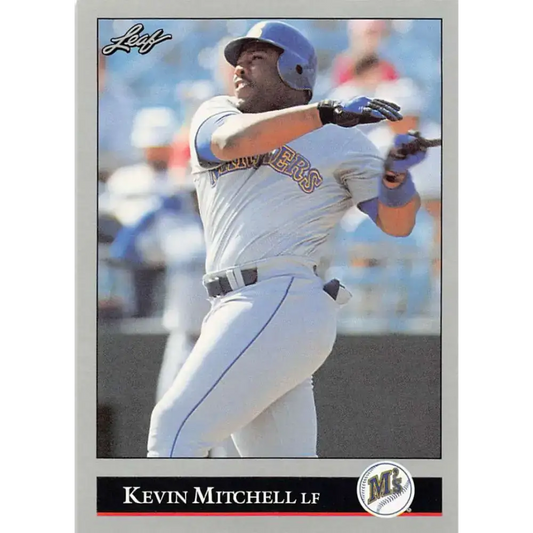 1992 Leaf #185 Kevin Mitchell NM-MT Seattle Mariners Baseball Card - Baseball Card Single