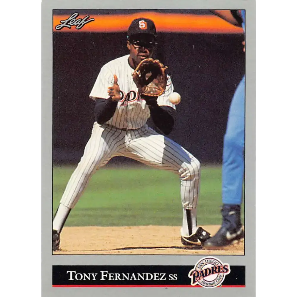 1992 Leaf #187 Tony Fernandez NM-MT San Diego Padres Baseball Card - Baseball Card Single