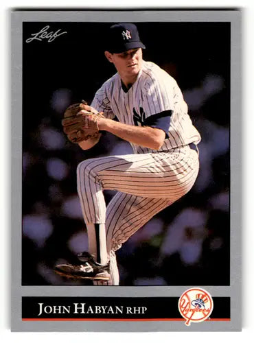 1992 Leaf #189 John Habyan EX/NM Yankees ID:60446 - Baseball Card Single