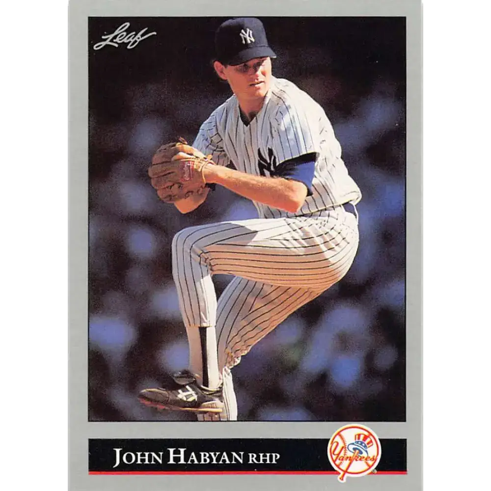1992 Leaf #189 John Habyan NM-MT New York Yankees Baseball Card - Baseball Card Single