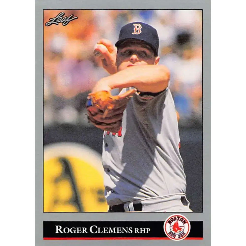 1992 Leaf #19 Roger Clemens NM-MT Boston Red Sox Baseball Card - Baseball Card Single