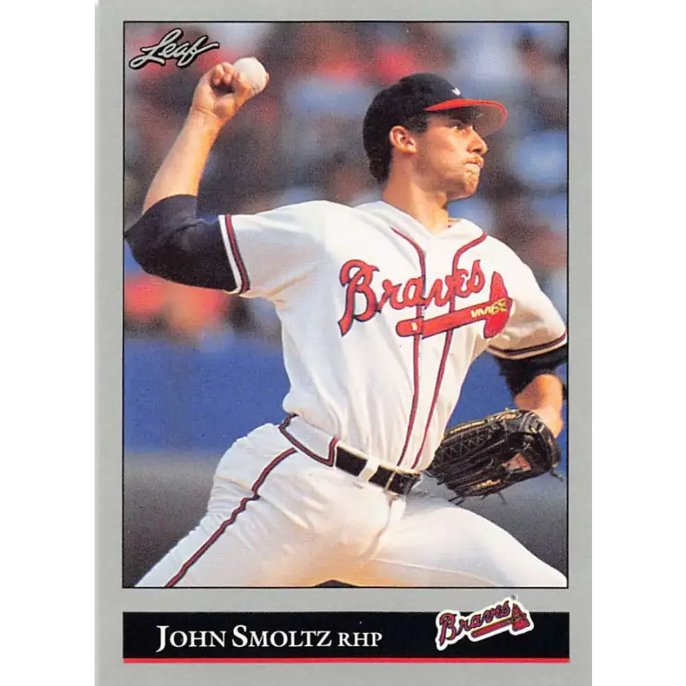 1992 Leaf #191 John Smoltz NM-MT Atlanta Braves Baseball Card - Baseball Card Single