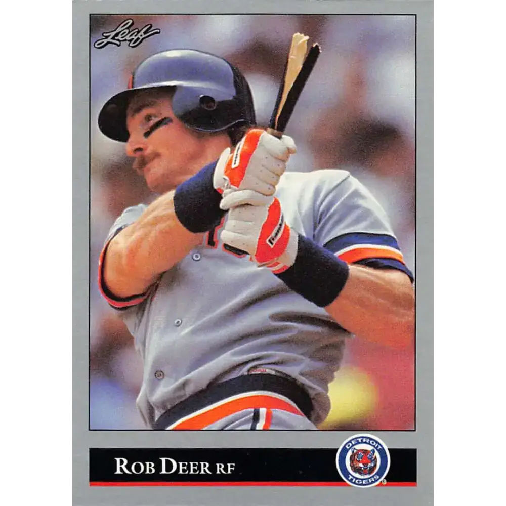 1992 Leaf #193 Rob Deer NM-MT Detroit Tigers Baseball Card - Baseball Card Single