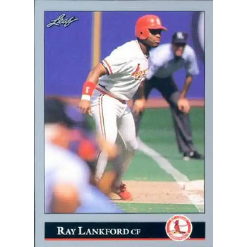 1992 Leaf #195 Ray Lankford NM-MT St. Louis Cardinals Baseball Card - Baseball Card Single