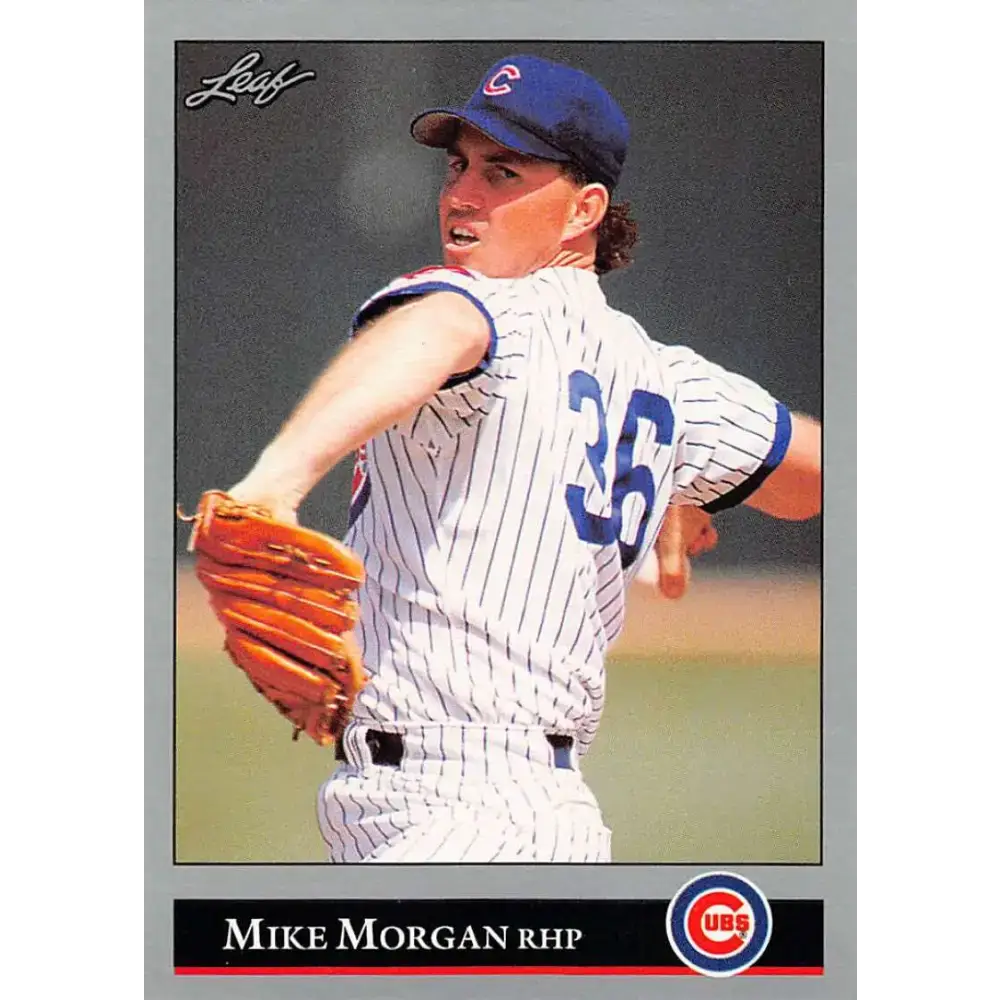 1992 Leaf #204 Mike Morgan NM-MT Chicago Cubs Baseball Card - Baseball Card Single