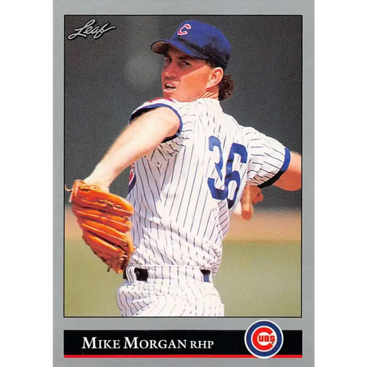 1992 Leaf #204 Mike Morgan NM-MT Chicago Cubs Baseball Card - Baseball Card Single