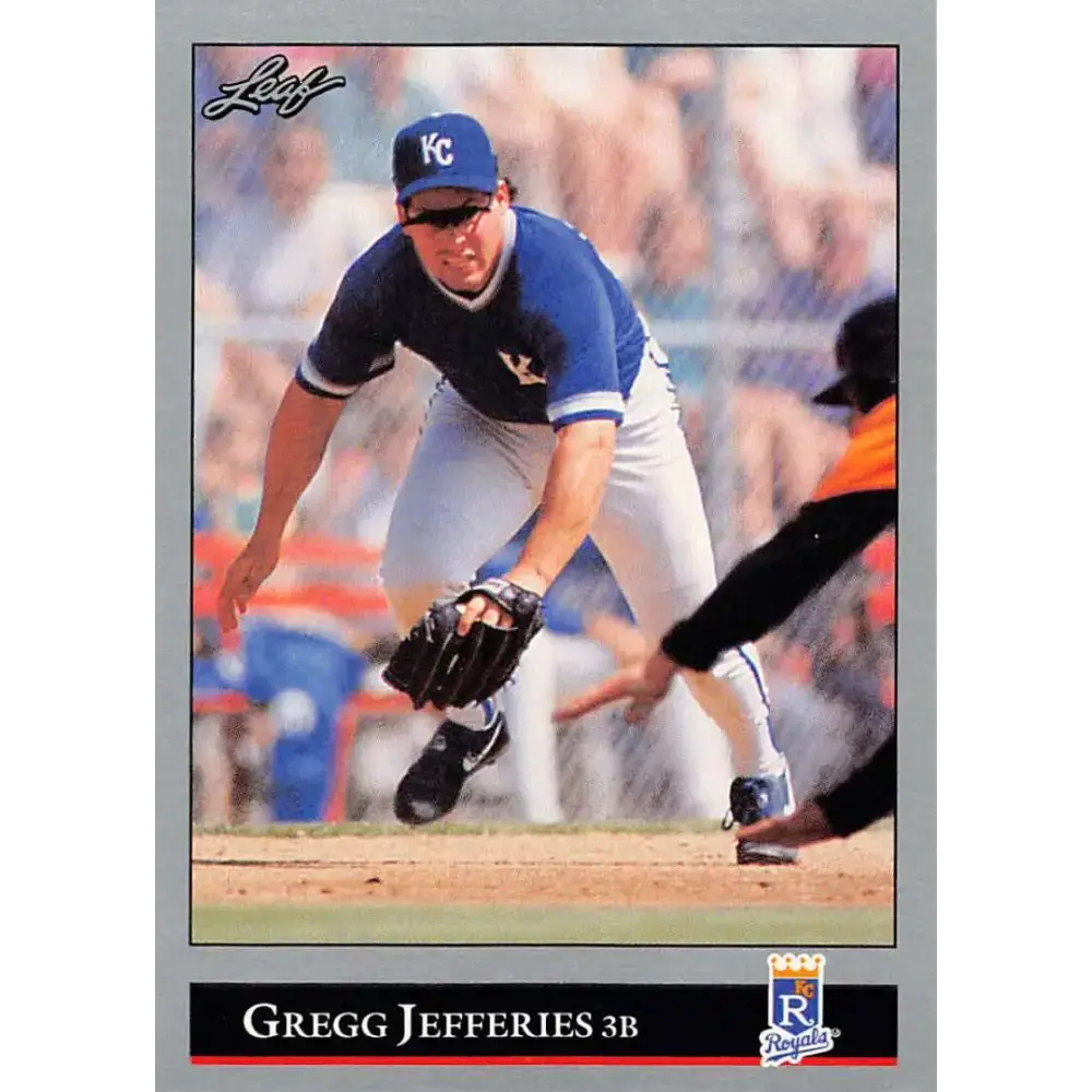 1992 Leaf #215 Gregg Jefferies NM-MT Kansas City Royals Baseball Card - Baseball Card Single