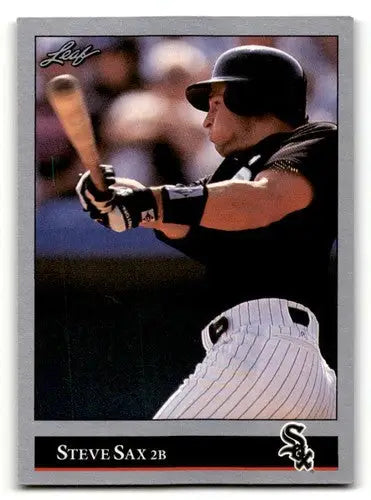 1992 Leaf #217 Steve Sax Chicago White Sox Baseball Cards EX/NM ID:59554 - Baseball Card Single