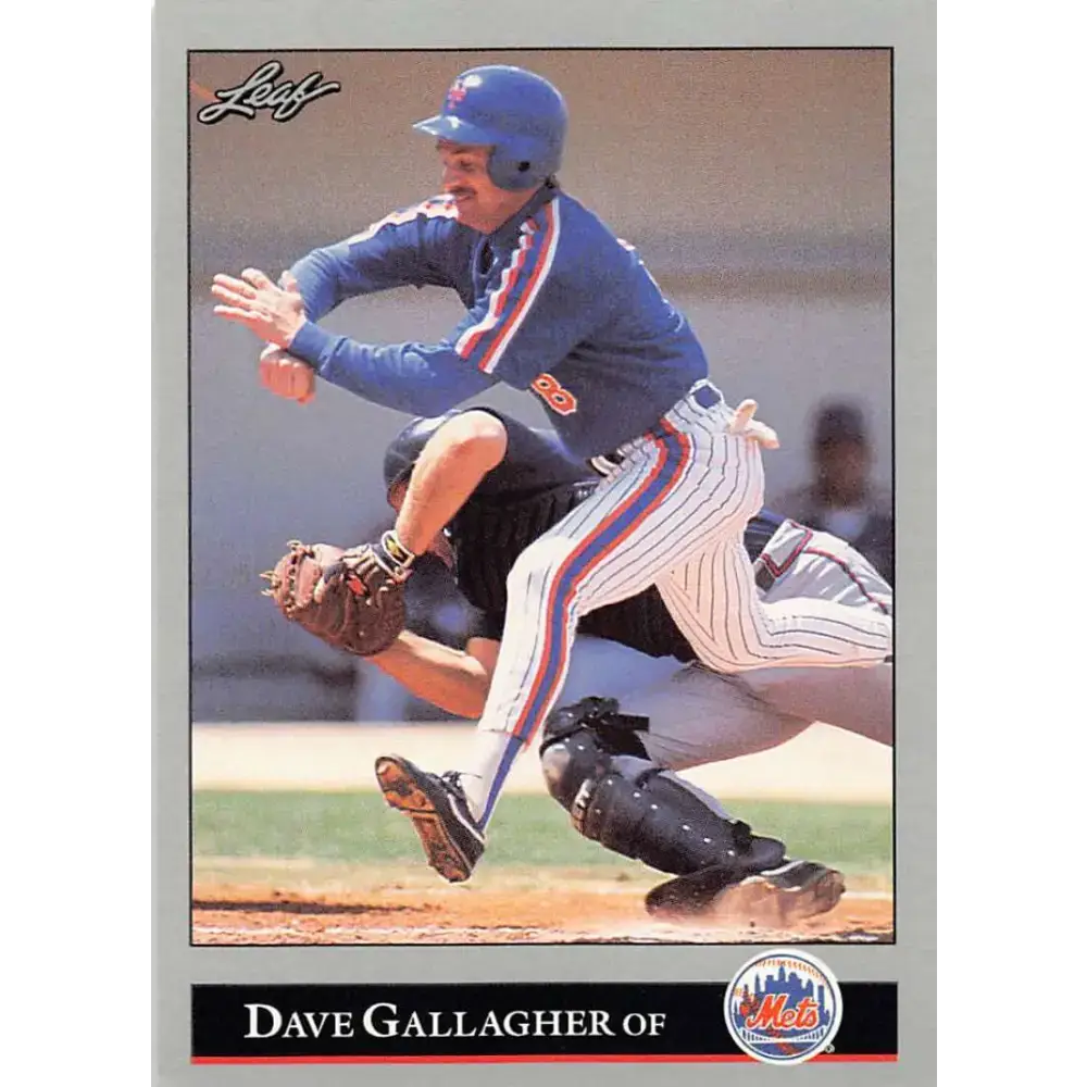 1992 Leaf #224 Dave Gallagher NM-MT New York Mets Baseball Card - Baseball Card Single