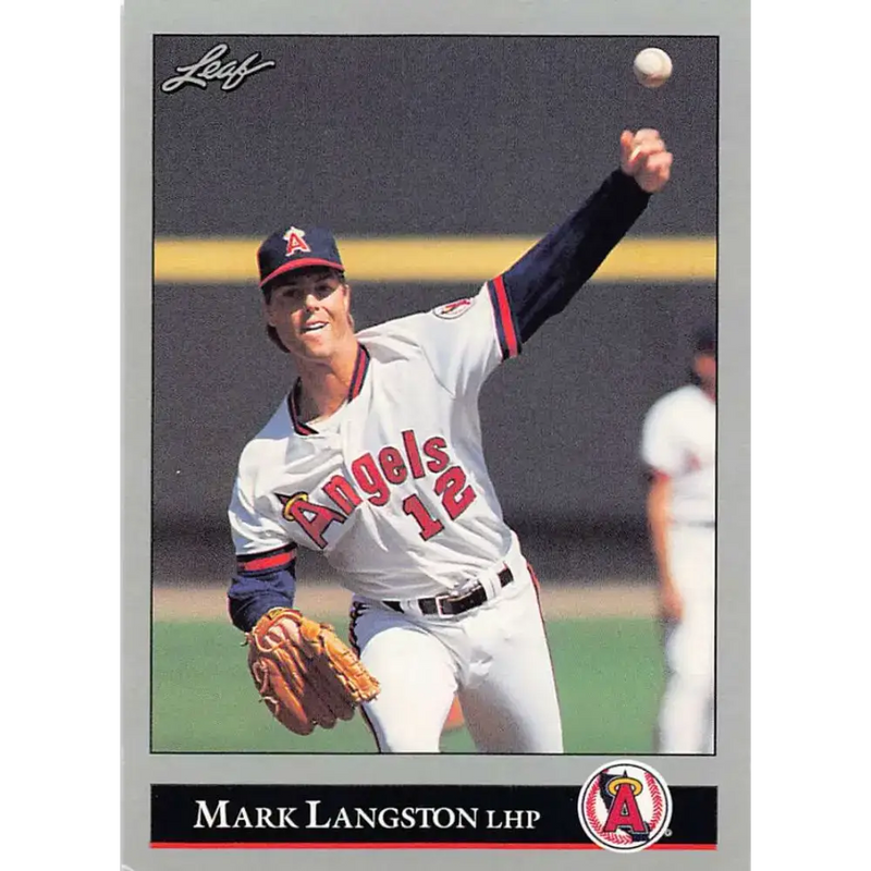 1992 Leaf #229 Mark Langston NM-MT California Angels Baseball Card - Baseball Card Single