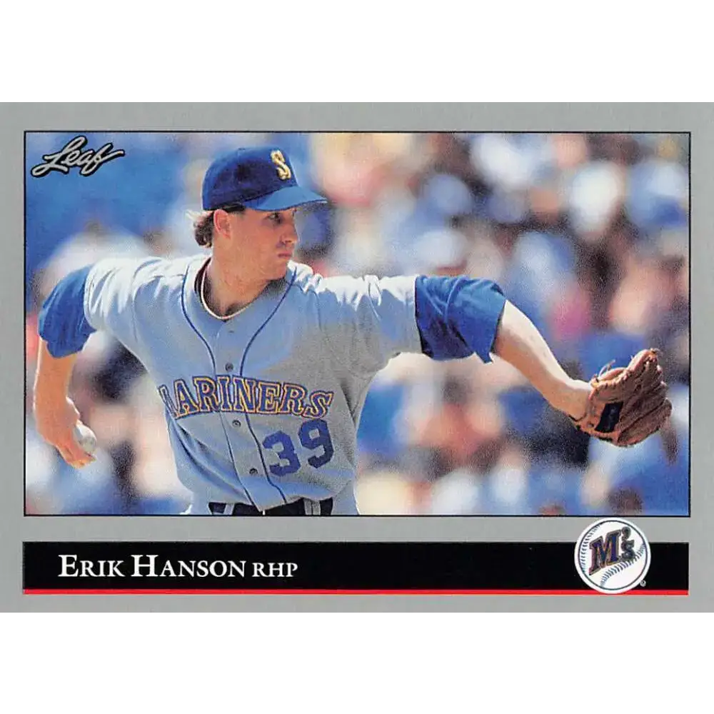1992 Leaf #23 Erik Hanson NM-MT Seattle Mariners Baseball Card - Baseball Card Single