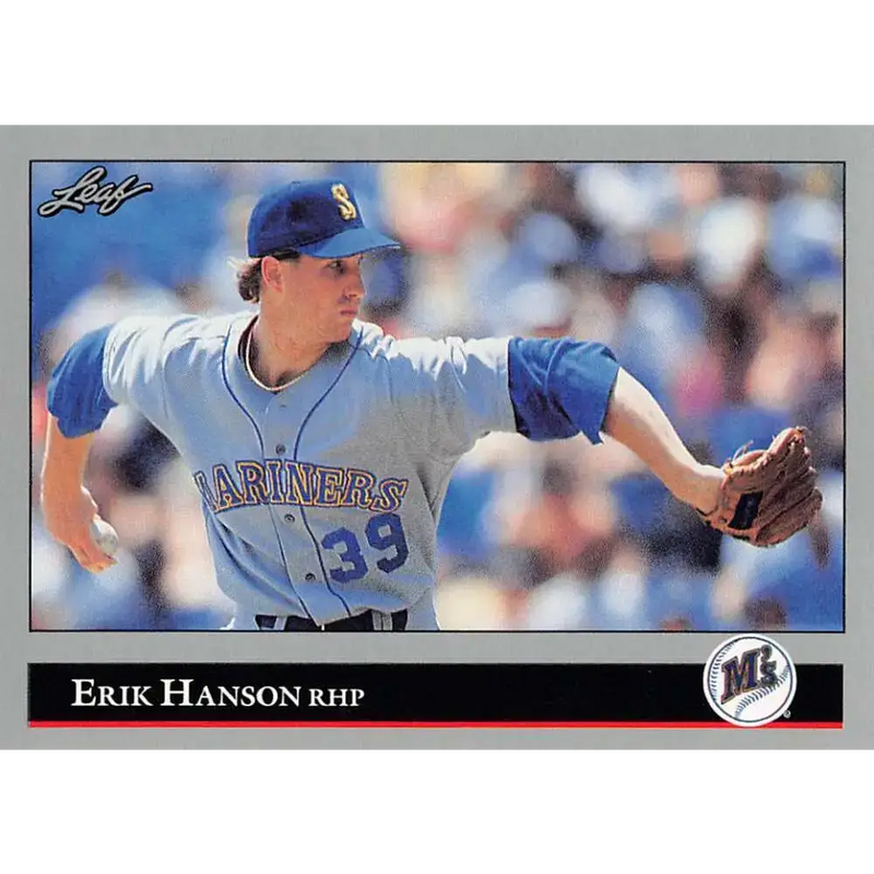 1992 Leaf #23 Erik Hanson NM-MT Seattle Mariners Baseball Card - Baseball Card Single