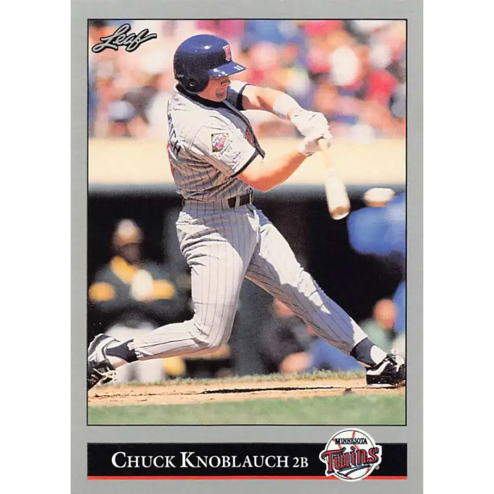 1992 Leaf #230 Chuck Knoblauch NM-MT Minnesota Twins Baseball Card - Baseball Card Single