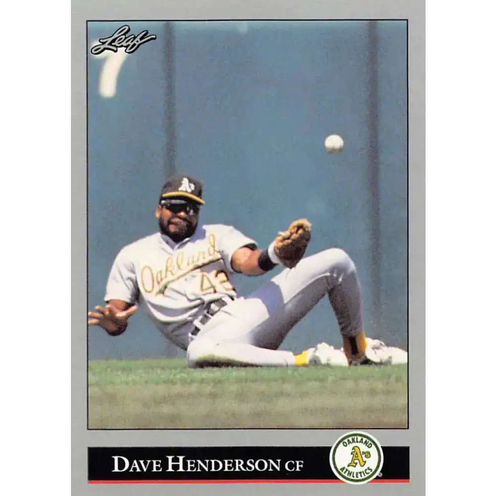 1992 Leaf #232 Dave Henderson NM-MT Oakland Athletics Baseball Card - Baseball Card Single