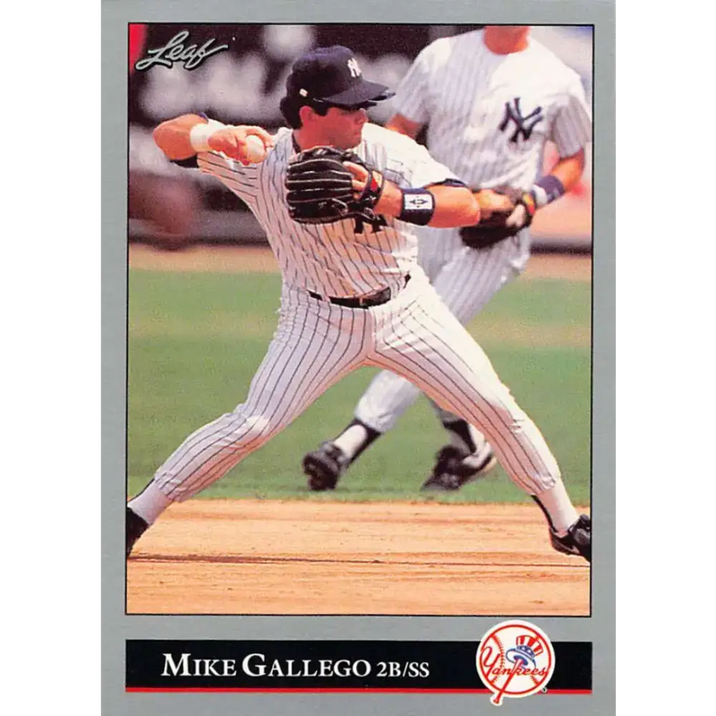 1992 Leaf #236 Mike Gallego NM-MT New York Yankees Baseball Card - Baseball Card Single