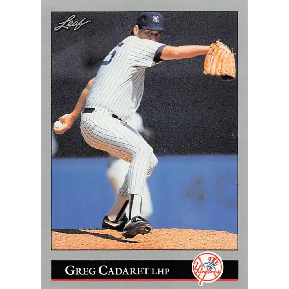 1992 Leaf #24 Greg Cadaret NM-MT New York Yankees Baseball Card - Baseball Card Single