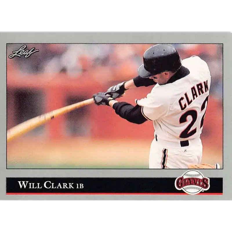 1992 Leaf #241 Will Clark NM-MT San Francisco Giants Baseball Card - Baseball Card Single