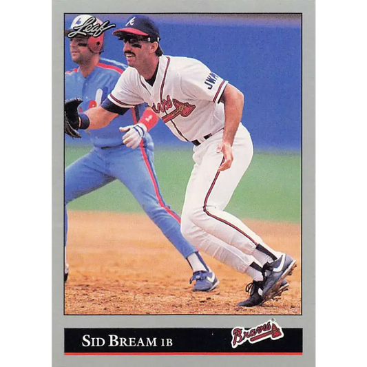 1992 Leaf #242 Sid Bream NM-MT Atlanta Braves Baseball Card - Baseball Card Single