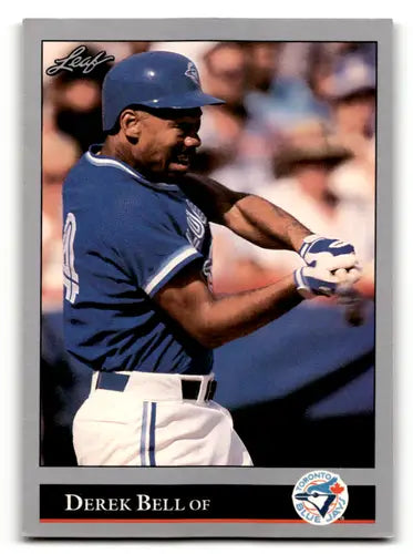 1992 Leaf Derek Bell baseball card with original gloss featuring Blue Jays ID 60967