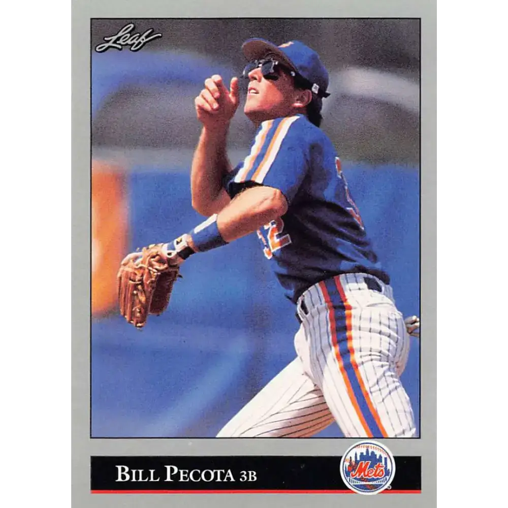 1992 Leaf #244 Bill Pecota NM-MT New York Mets Baseball Card - Baseball Card Single
